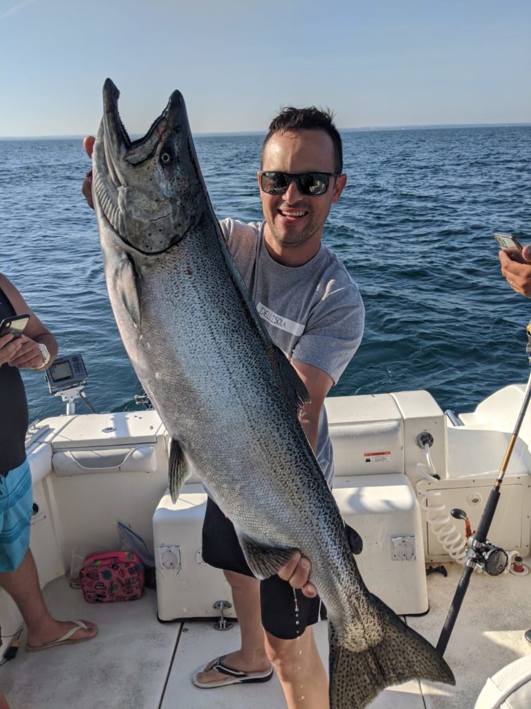 summer king salmon caught on fishing charter